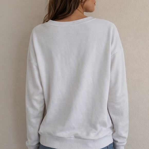 Adidas Women's Black and White Logo Sweatshirt - Picture 2 of 6